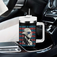 Funny George Washington Protest Tumbler With Handle No Kings In America