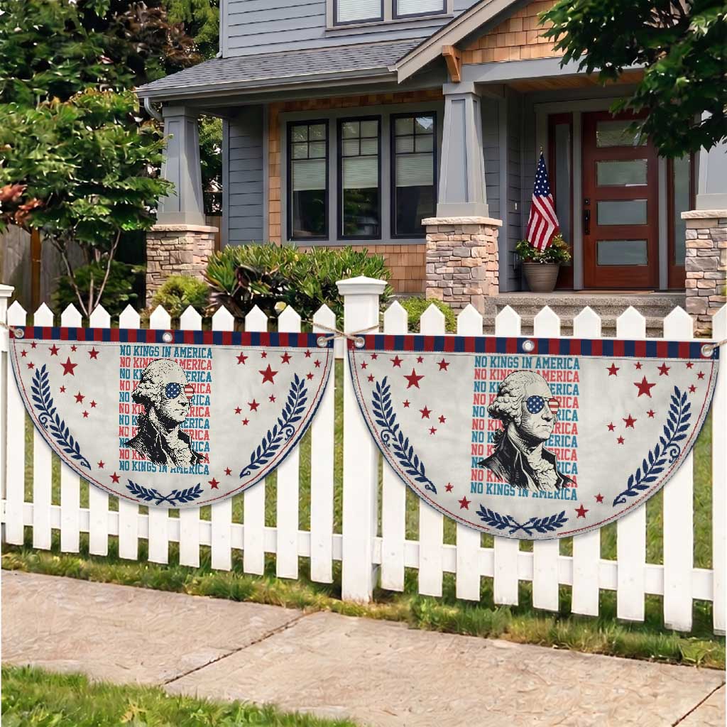 Funny George Washington Protest Patriotic Fan Flag No Kings In America