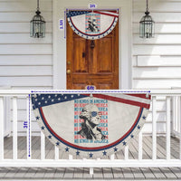 Funny George Washington Protest Patriotic Fan Flag No Kings In America