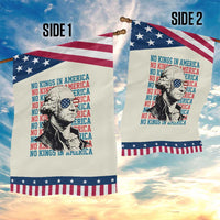 Funny George Washington Protest Garden Flag No Kings In America