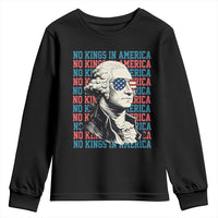 Funny George Washington Protest Youth Sweatshirt No Kings In America