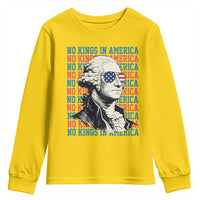Funny George Washington Protest Youth Sweatshirt No Kings In America