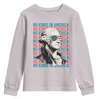 Funny George Washington Protest Youth Sweatshirt No Kings In America