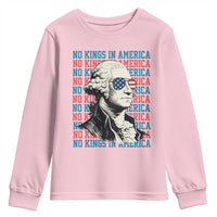 Funny George Washington Protest Youth Sweatshirt No Kings In America