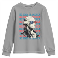 Funny George Washington Protest Youth Sweatshirt No Kings In America