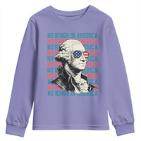 Funny George Washington Protest Youth Sweatshirt No Kings In America