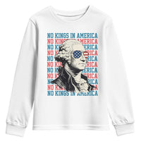 Funny George Washington Protest Youth Sweatshirt No Kings In America
