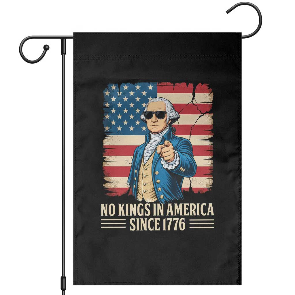 Patriotic George Washington Garden Flag No Kings In America