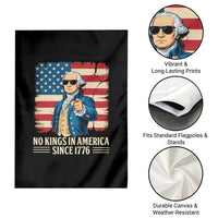 Patriotic George Washington Garden Flag No Kings In America