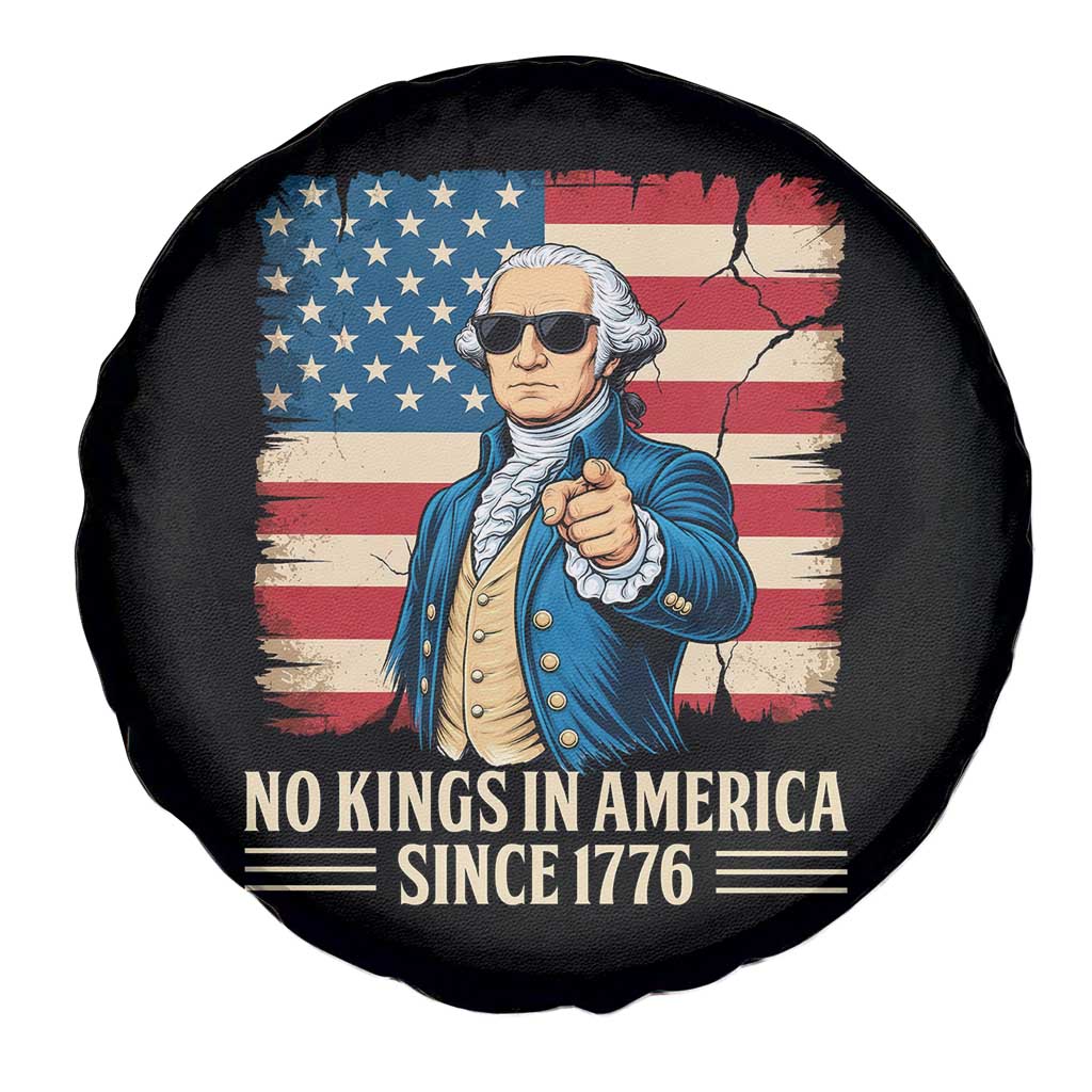 Patriotic George Washington Spare Tire Cover No Kings In America