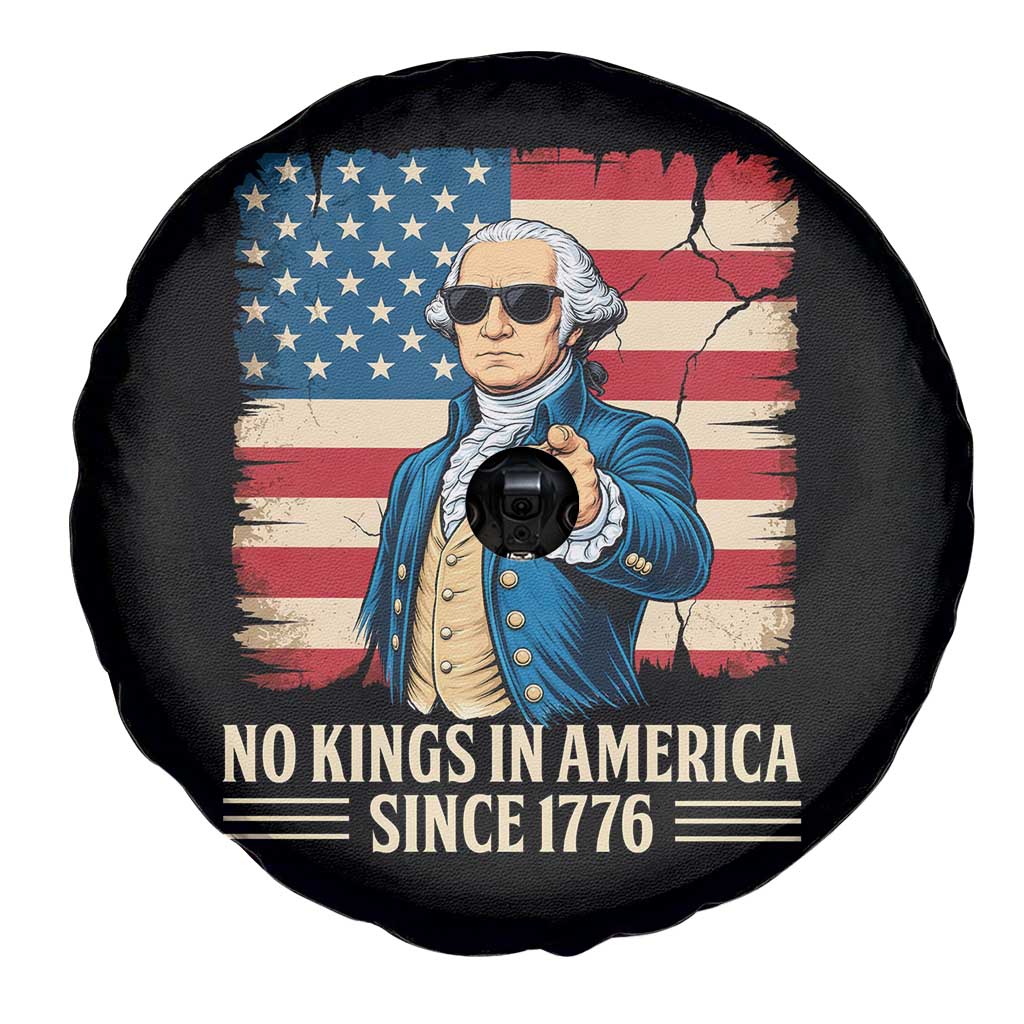 Patriotic George Washington Spare Tire Cover No Kings In America