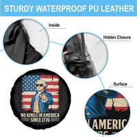 Patriotic George Washington Spare Tire Cover No Kings In America