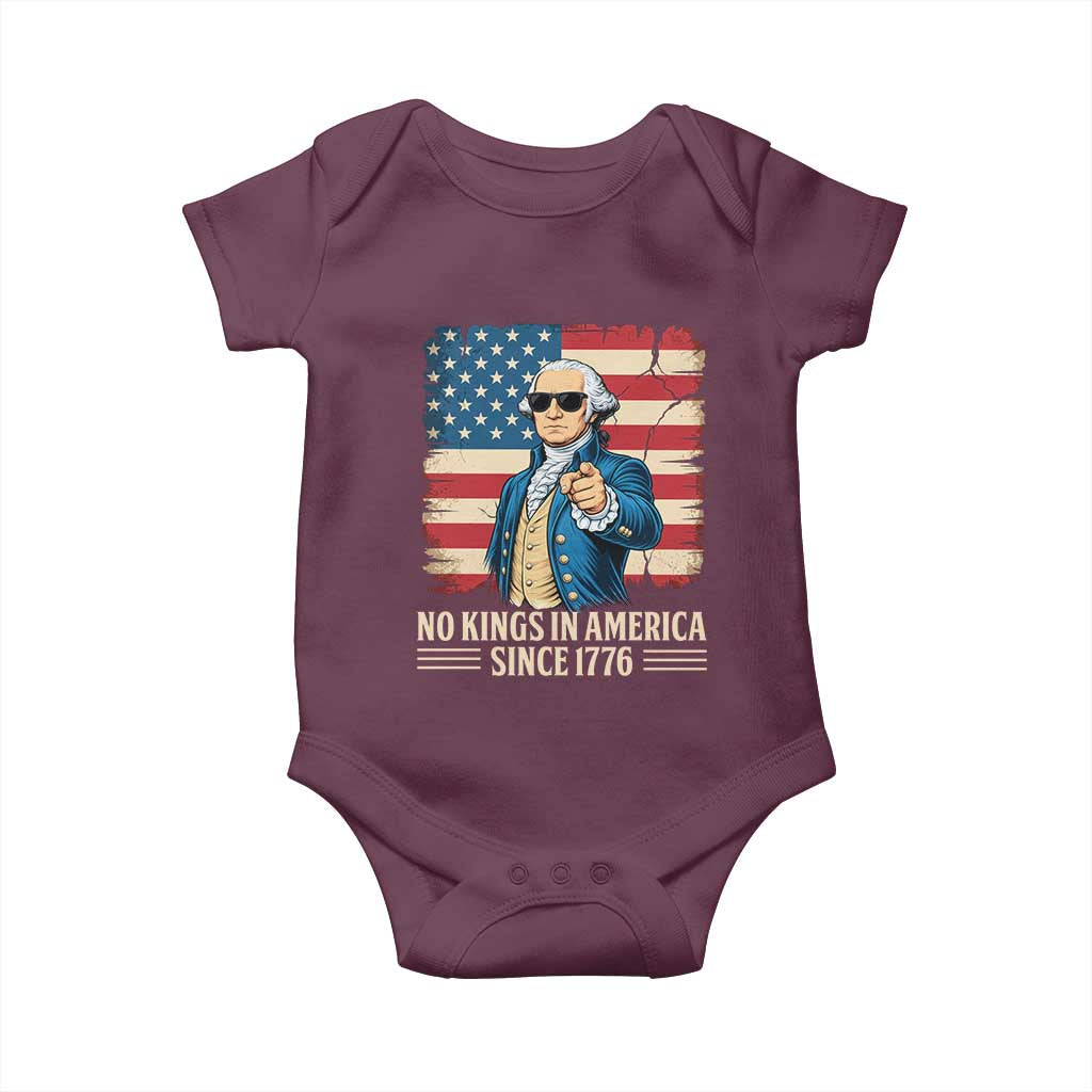 Patriotic George Washington Baby Onesie No Kings In America