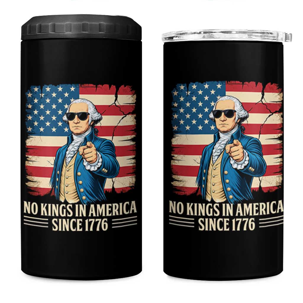 Patriotic George Washington 4 in 1 Can Cooler Tumbler No Kings In America