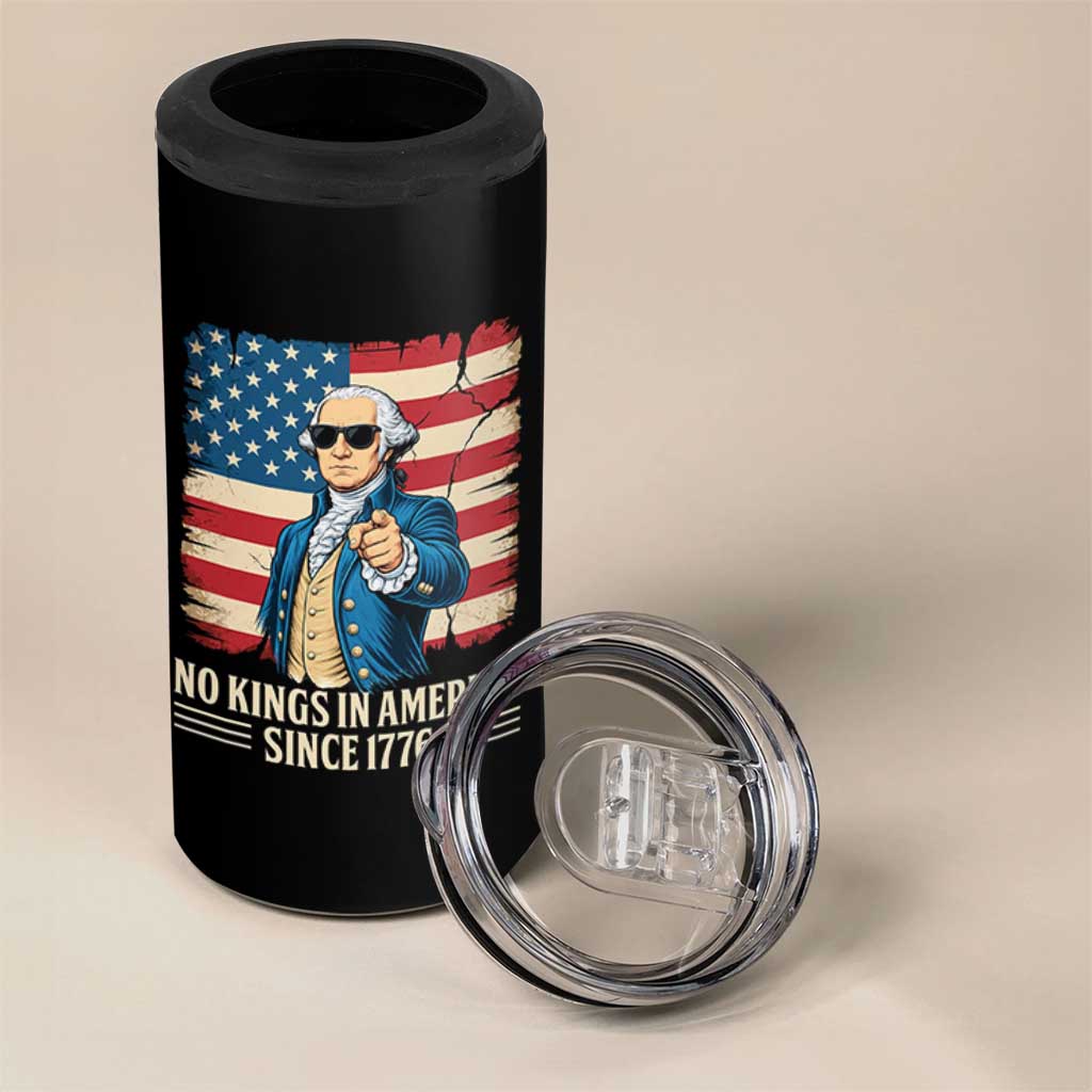 Patriotic George Washington 4 in 1 Can Cooler Tumbler No Kings In America