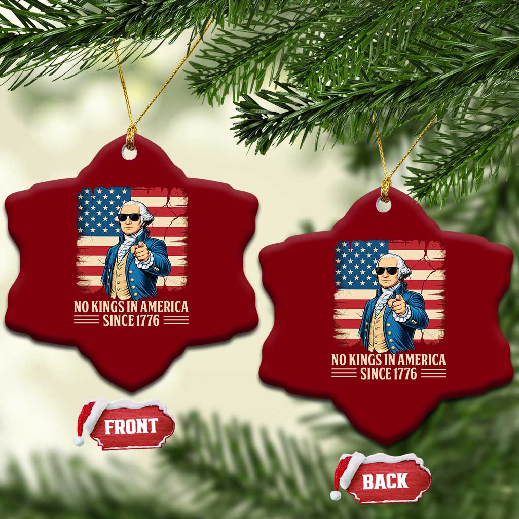 Patriotic George Washington Ceramic Ornament No Kings In America