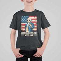 Patriotic George Washington T Shirt For Kid No Kings In America