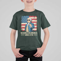 Patriotic George Washington T Shirt For Kid No Kings In America