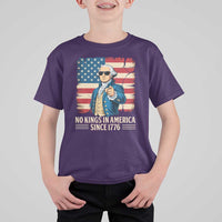 Patriotic George Washington T Shirt For Kid No Kings In America