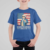 Patriotic George Washington T Shirt For Kid No Kings In America