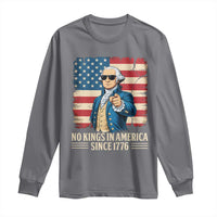 Patriotic George Washington Long Sleeve Shirt No Kings In America
