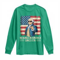 Patriotic George Washington Long Sleeve Shirt No Kings In America