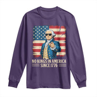Patriotic George Washington Long Sleeve Shirt No Kings In America
