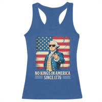 Patriotic George Washington Racerback Tank Top No Kings In America