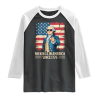 Patriotic George Washington Raglan Shirt No Kings In America