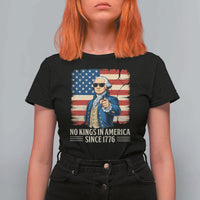 Patriotic George Washington T Shirt For Women No Kings In America