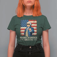 Patriotic George Washington T Shirt For Women No Kings In America