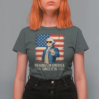 Patriotic George Washington T Shirt For Women No Kings In America
