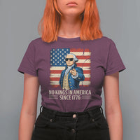Patriotic George Washington T Shirt For Women No Kings In America