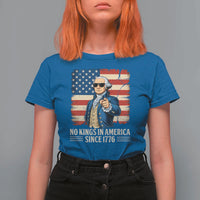 Patriotic George Washington T Shirt For Women No Kings In America