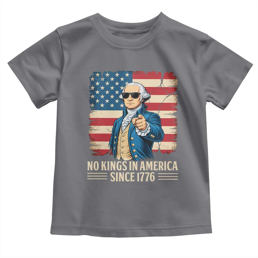 Patriotic George Washington Toddler T Shirt No Kings In America