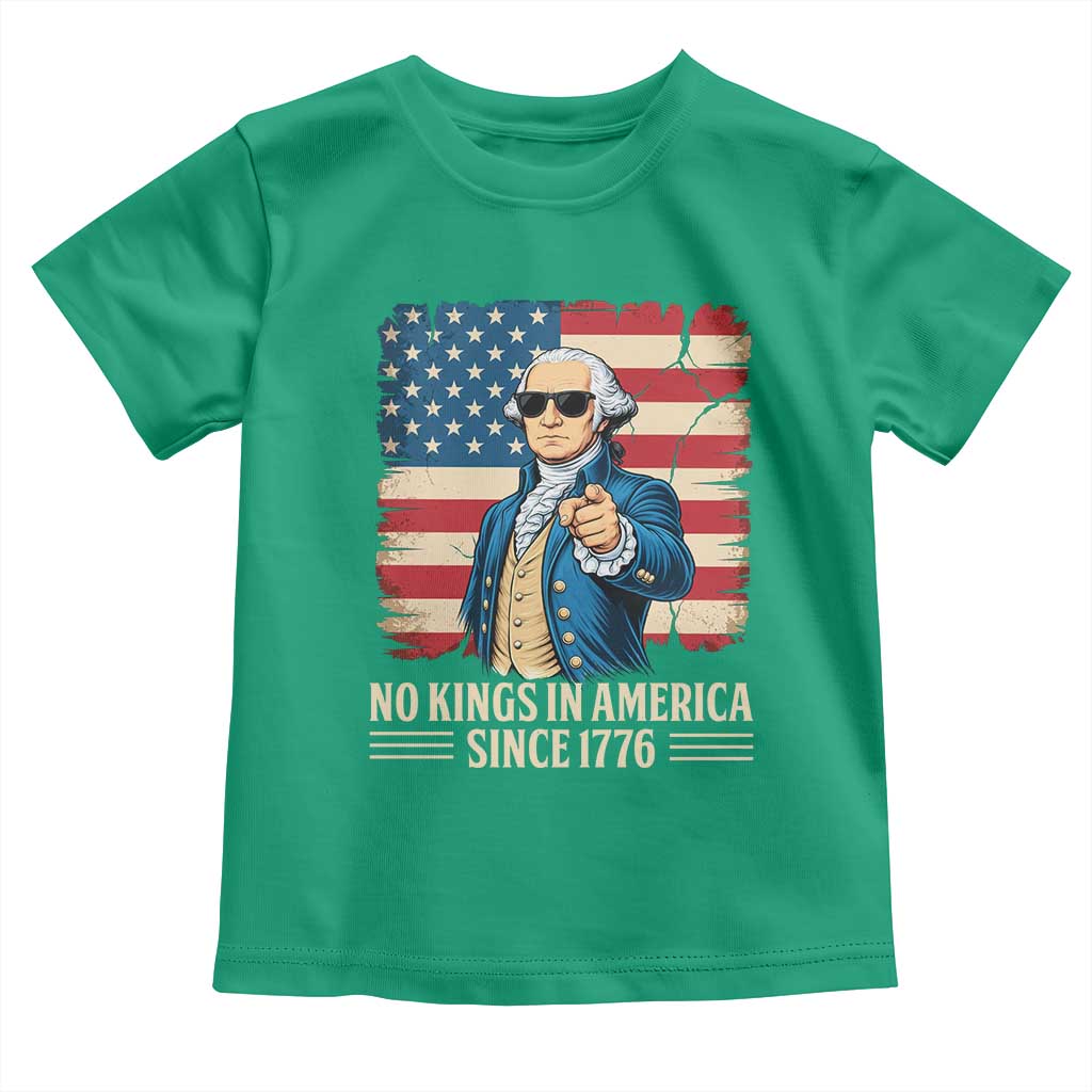Patriotic George Washington Toddler T Shirt No Kings In America