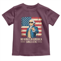 Patriotic George Washington Toddler T Shirt No Kings In America