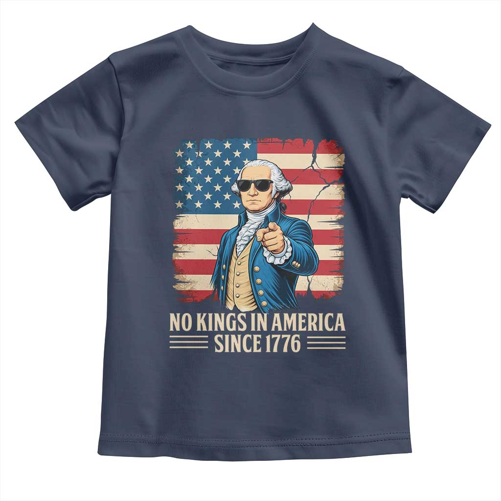 Patriotic George Washington Toddler T Shirt No Kings In America