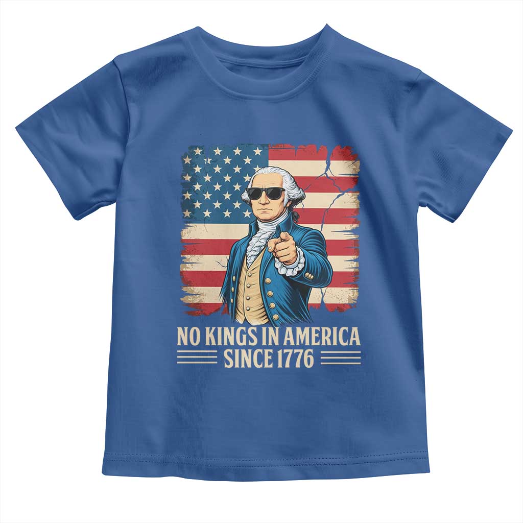 Patriotic George Washington Toddler T Shirt No Kings In America