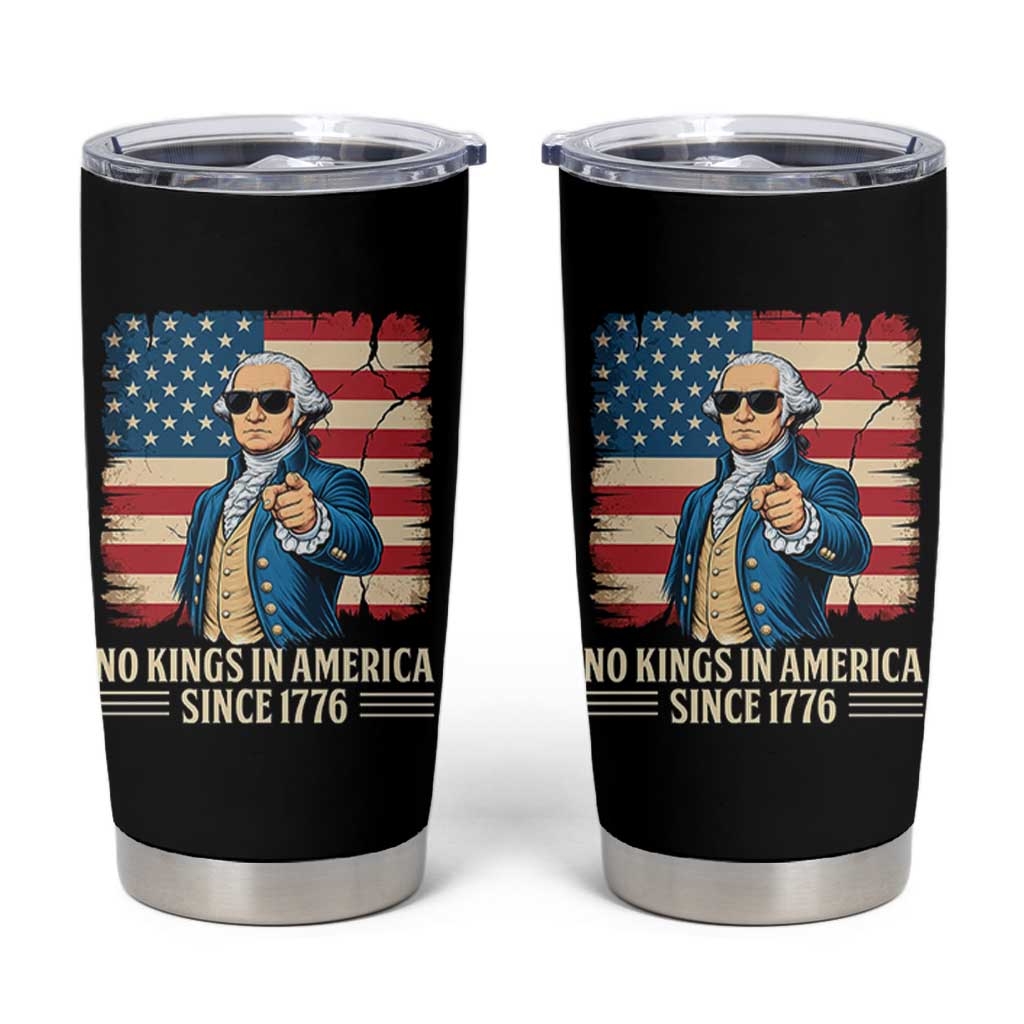 Patriotic George Washington Tumbler Cup No Kings In America