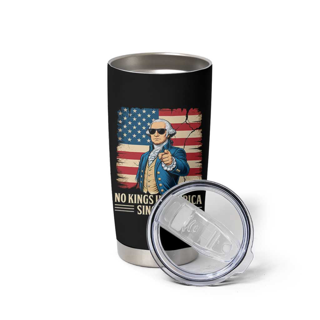 Patriotic George Washington Tumbler Cup No Kings In America