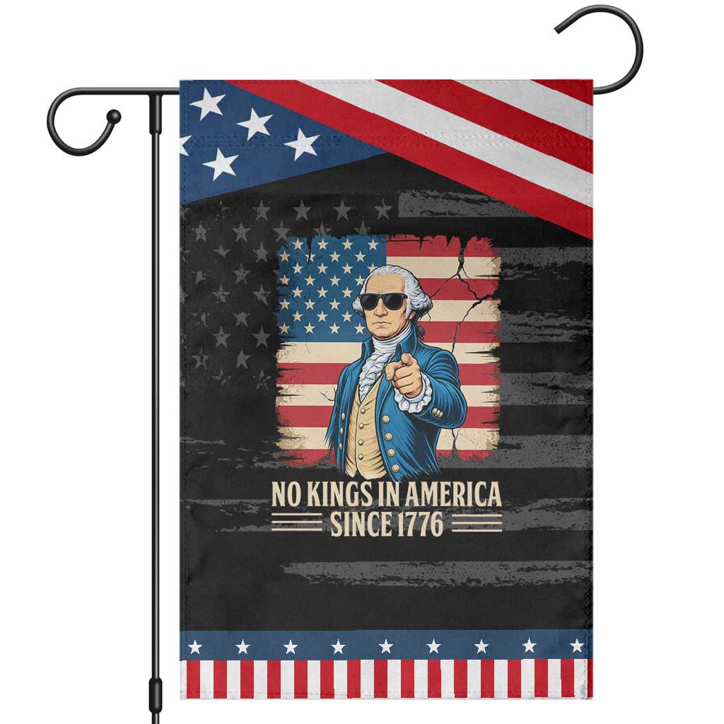 Patriotic George Washington Garden Flag No Kings In America