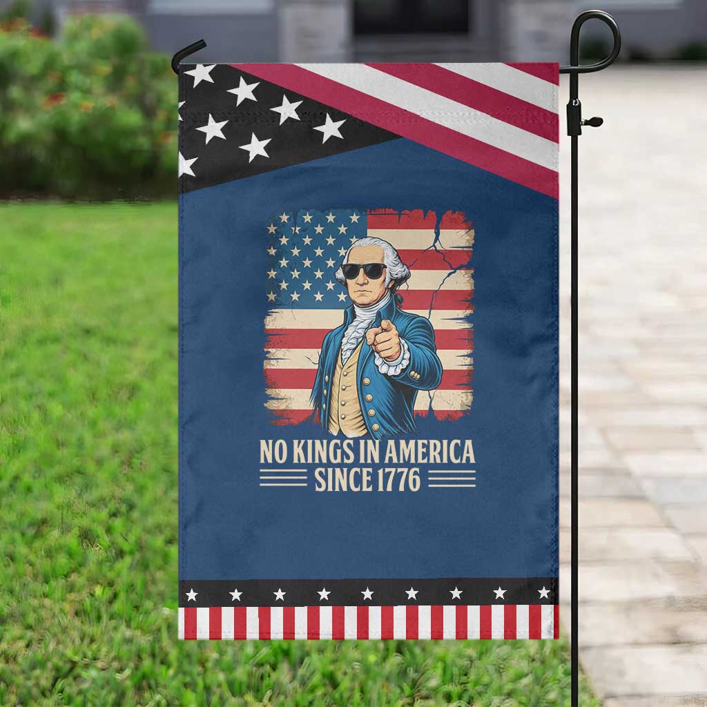 Patriotic George Washington Garden Flag No Kings In America
