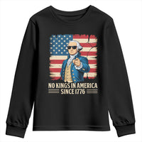Patriotic George Washington Youth Sweatshirt No Kings In America