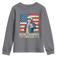 Patriotic George Washington Youth Sweatshirt No Kings In America