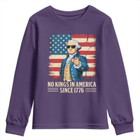 Patriotic George Washington Youth Sweatshirt No Kings In America