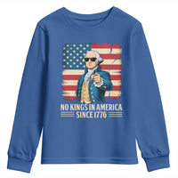 Patriotic George Washington Youth Sweatshirt No Kings In America