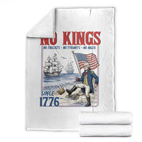 No Kings Since 1776 George Washington Throw Blanket Political Humor Gift