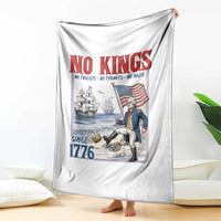 No Kings Since 1776 George Washington Throw Blanket Political Humor Gift