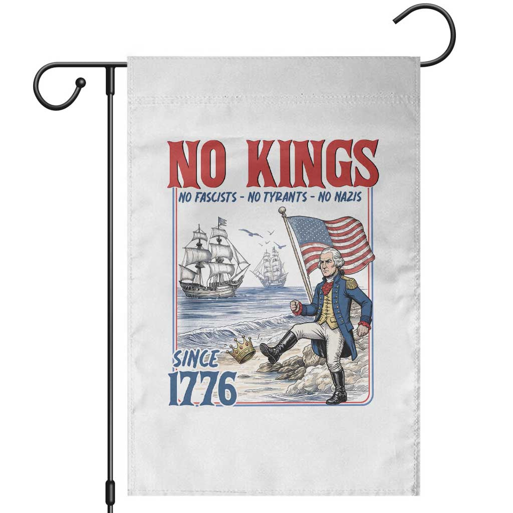 No Kings Since 1776 George Washington Garden Flag Political Humor Gift